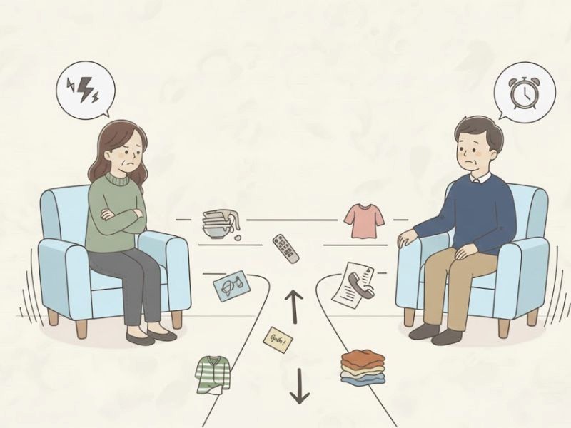 Khoảng cách của hai vợ chồng được hình thành từ những mâu thuẫn nhỏ hàng ngày