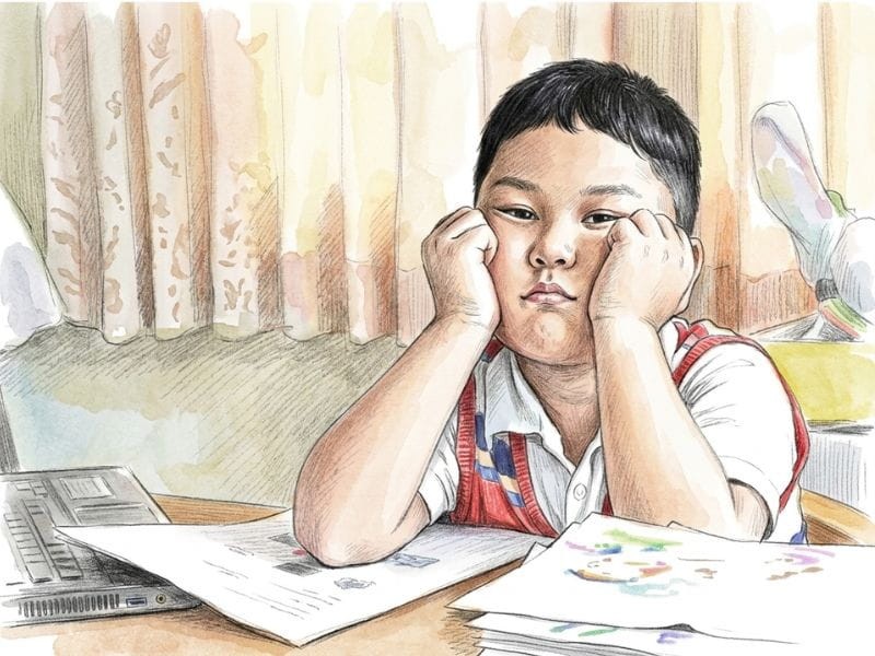 Con mất tập trung khi học