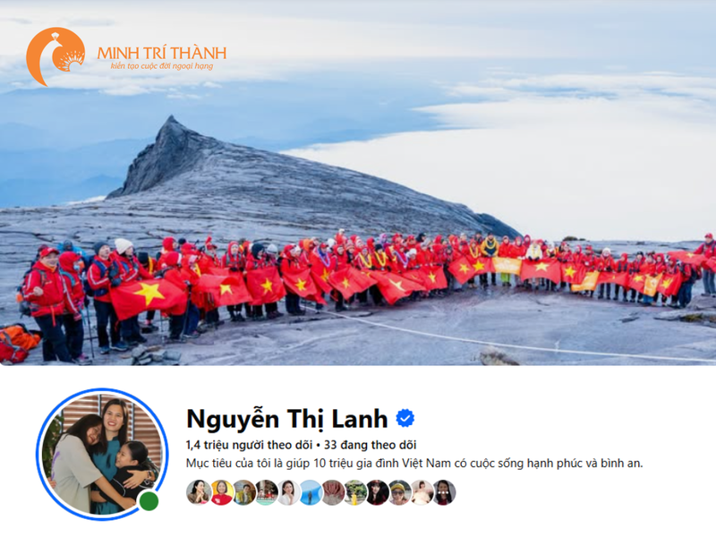 Facebook cô Nguyễn Thị Lanh với hơn 1,4 triệu người theo dõi.